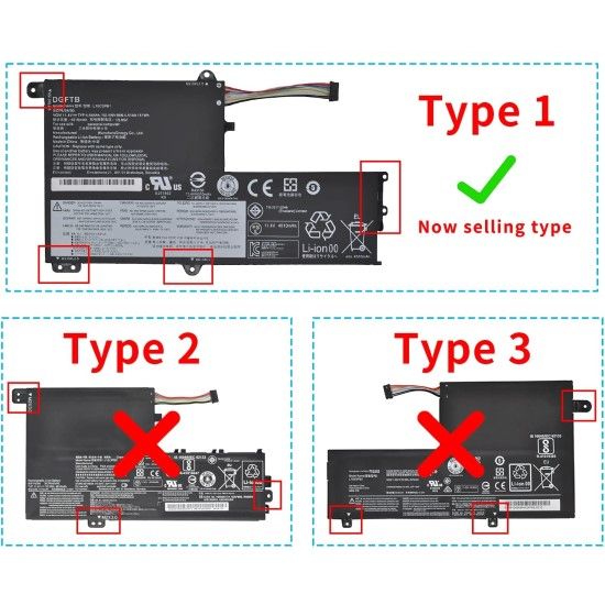  Original Battery L15M3PB0 L15C3PB1 for Lenovo Ideapad IdeaPad 330S-14AST 330S-14IKB 330S-15ARR 330S-15AST 330S-15IKB Series - View 2