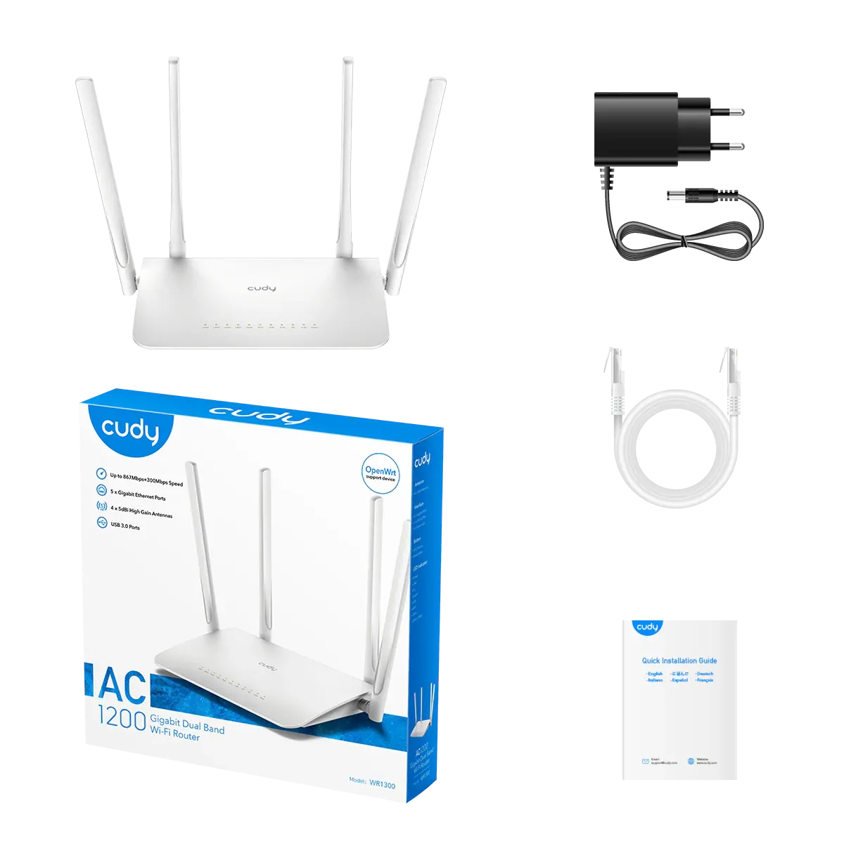 Cudy Cudy AC1200 Gigabit Wi-Fi Mesh Router | WR1300 - Networking - Lebanon