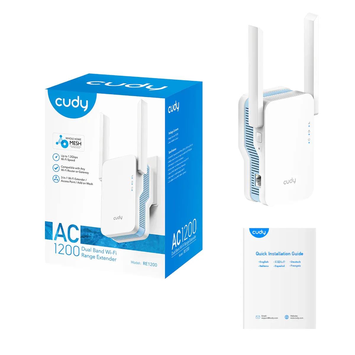 Cudy Cudy AC1200 Wi-Fi Mesh Repeater | RE1200 - Networking - Lebanon