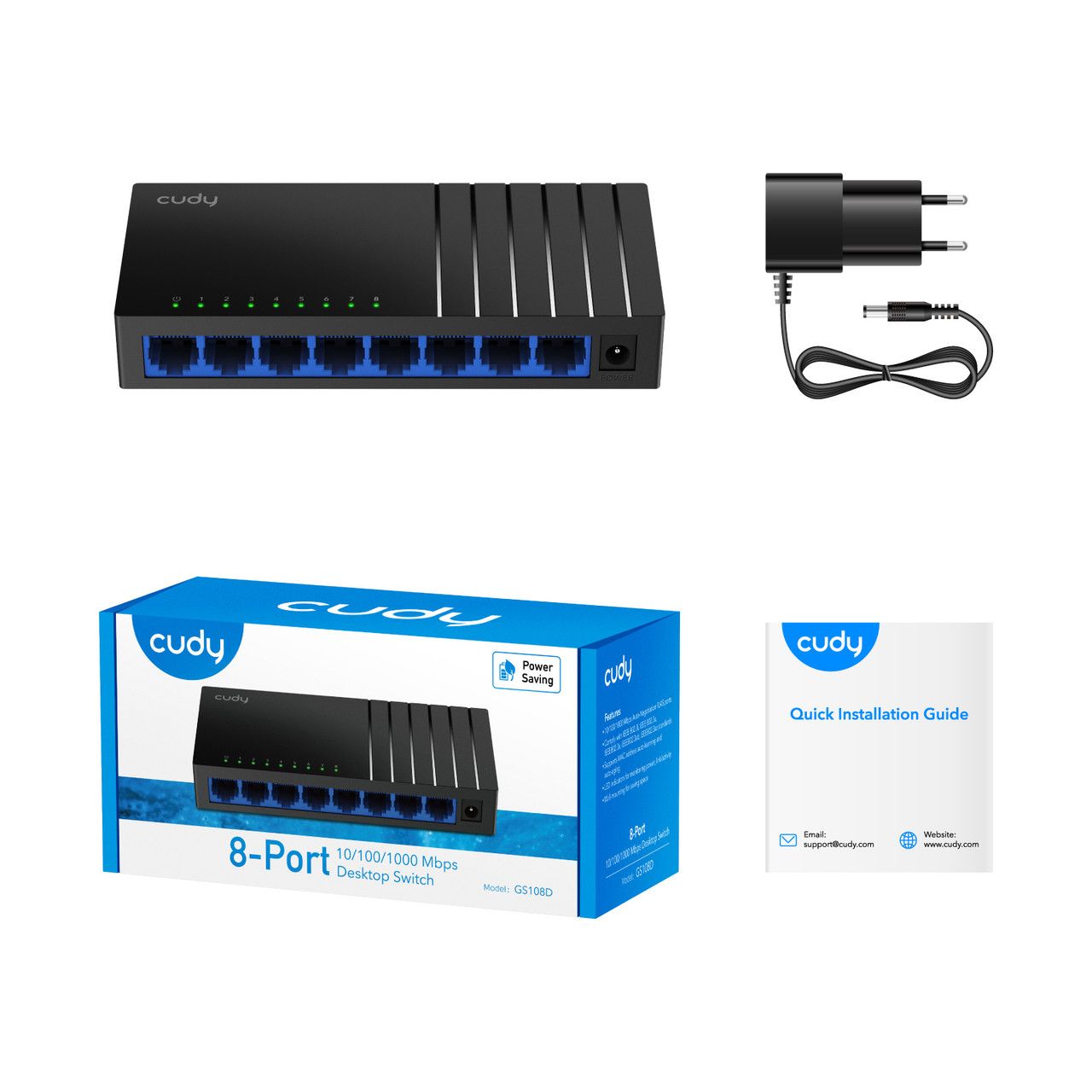 Cudy 8-Port 10/100/1000 Mbps Switch | GS108D