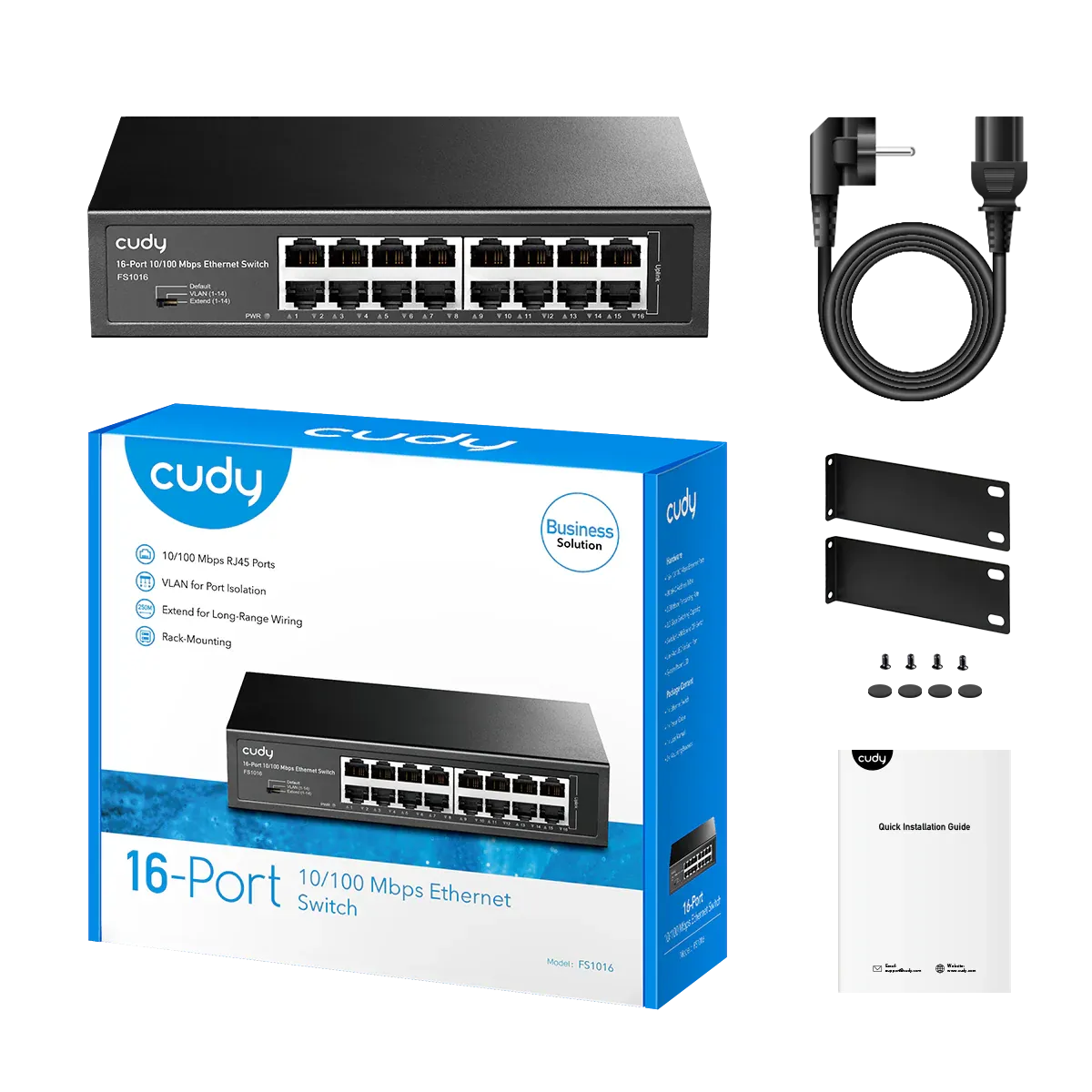 Cudy Cudy 16-Port 10/100Mbps Ethernet Metal Switch | FS1016 - Switch - Lebanon