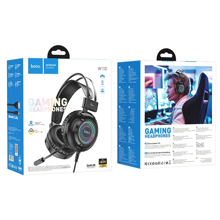 Hoco Hoco Wired RGB Gaming Headset | W110 - View 2