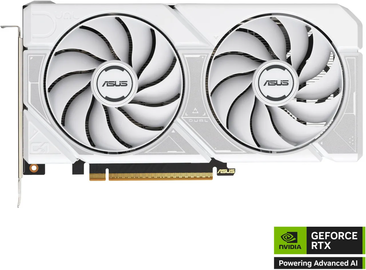 ASUS (Dual Series — White OC Edition) ASUS Dual GeForce RTX 5060 8GB GDDR7 White OC Edition Graphics Card - View 2