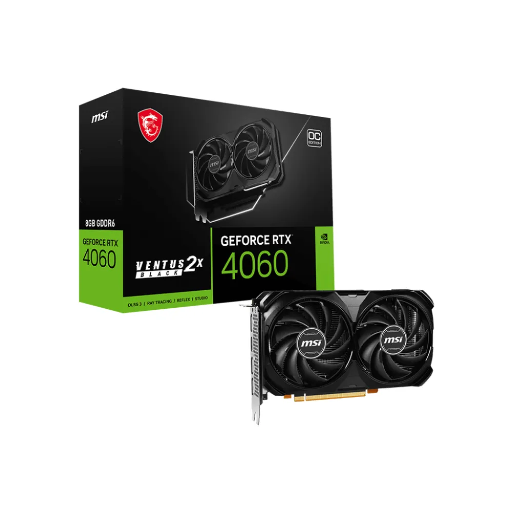 MSI MSI GeForce RTX 4060 VENTUS 2X BLACK 8G OC Graphic Card | 912-V516-209 - GPU - Lebanon