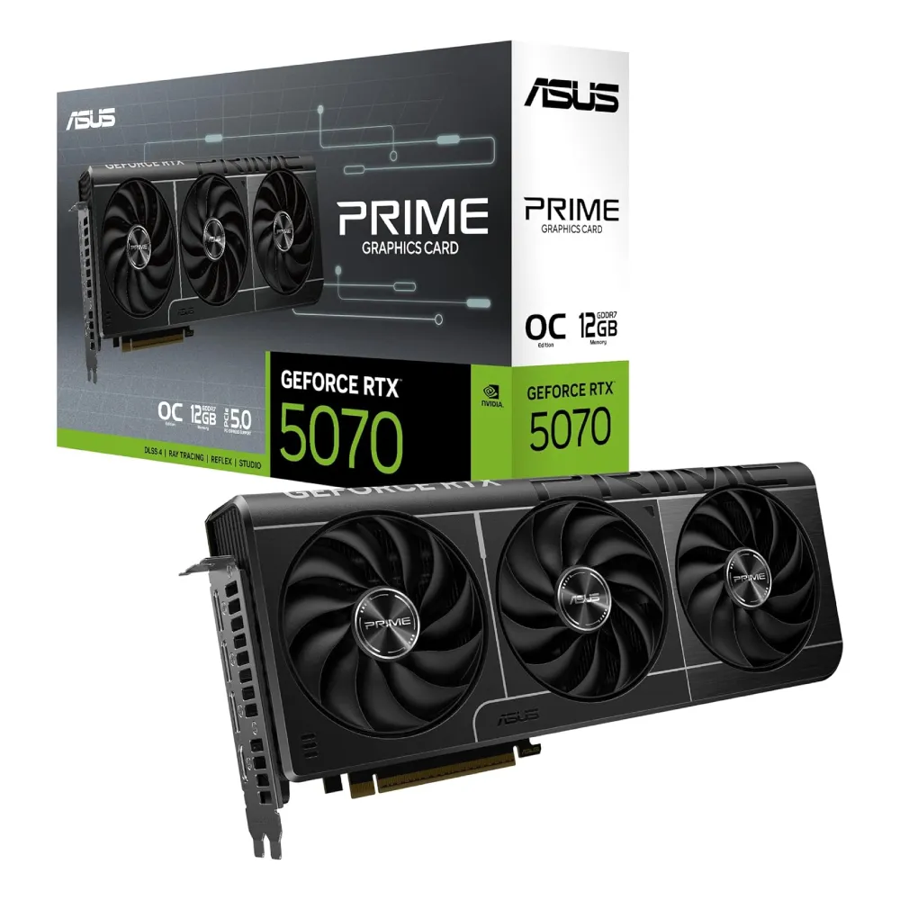 ASUS — PRIME Series (OC Edition) ASUS PRIME GeForce RTX 5070 12GB GDDR7 OC Edition GPU | 90YV0M10-M0NA00 - GPU - Lebanon