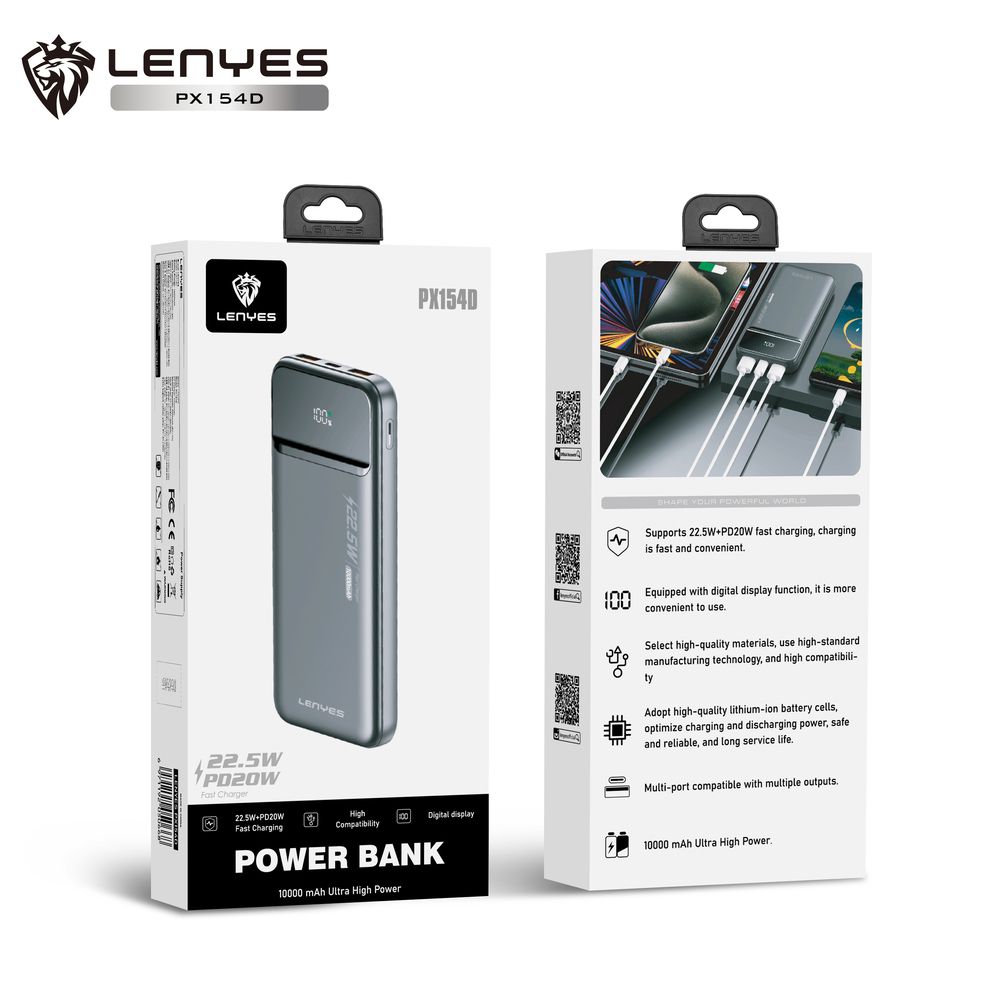 Lenyes PX154D Power-Bank 10000mAh - phone Accessories - Lebanon