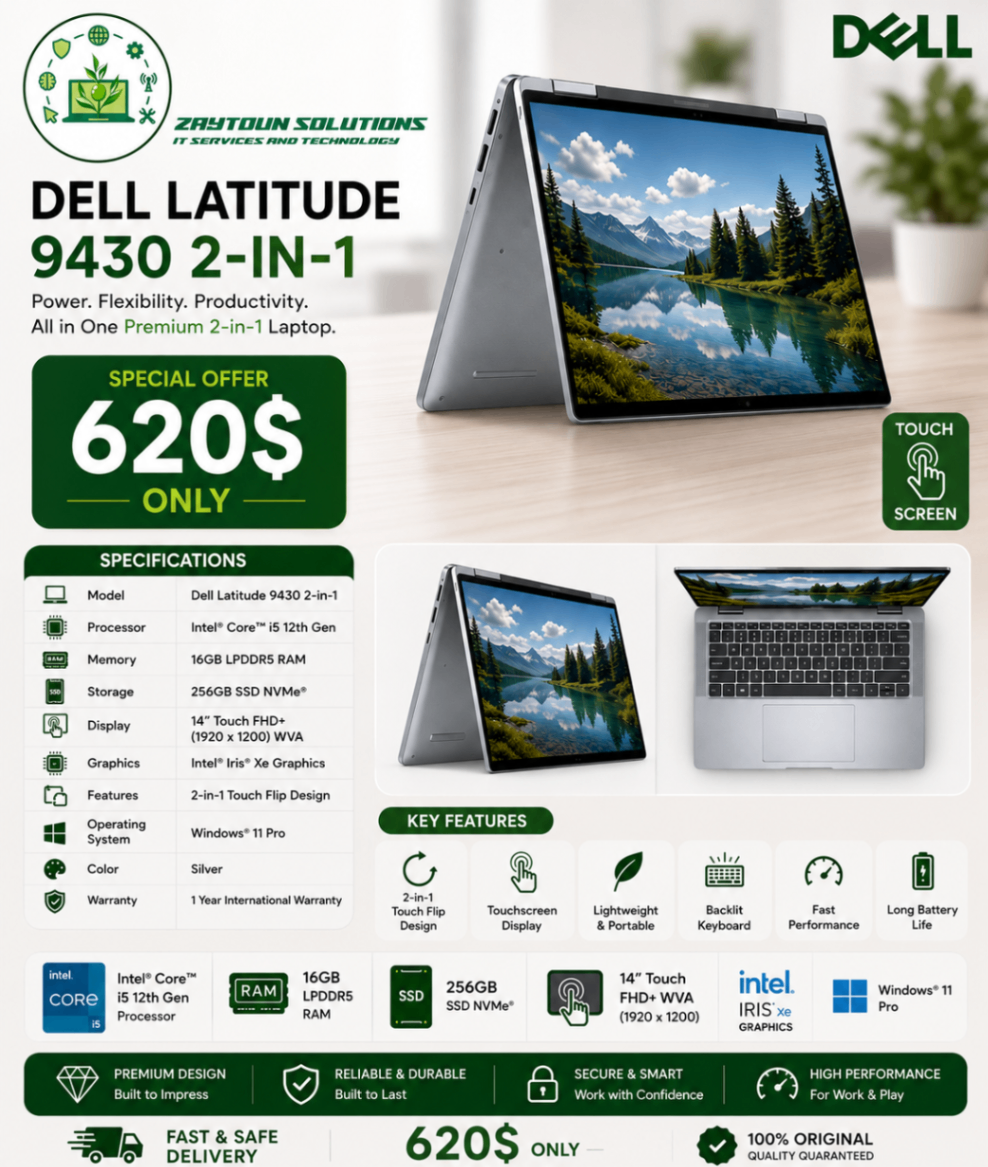 Dell Dell Latitude 9430 2-in-1 Touchscreen Laptop - Laptops - Lebanon