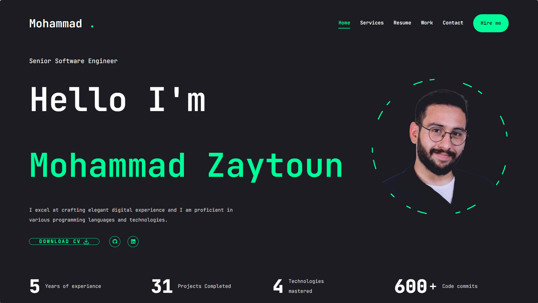 Designing a Standout Developer Portfolio: A Showcase of Modern Software Engineering Talent